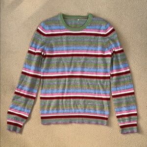 Striped Three Dots Cashmere Sweater